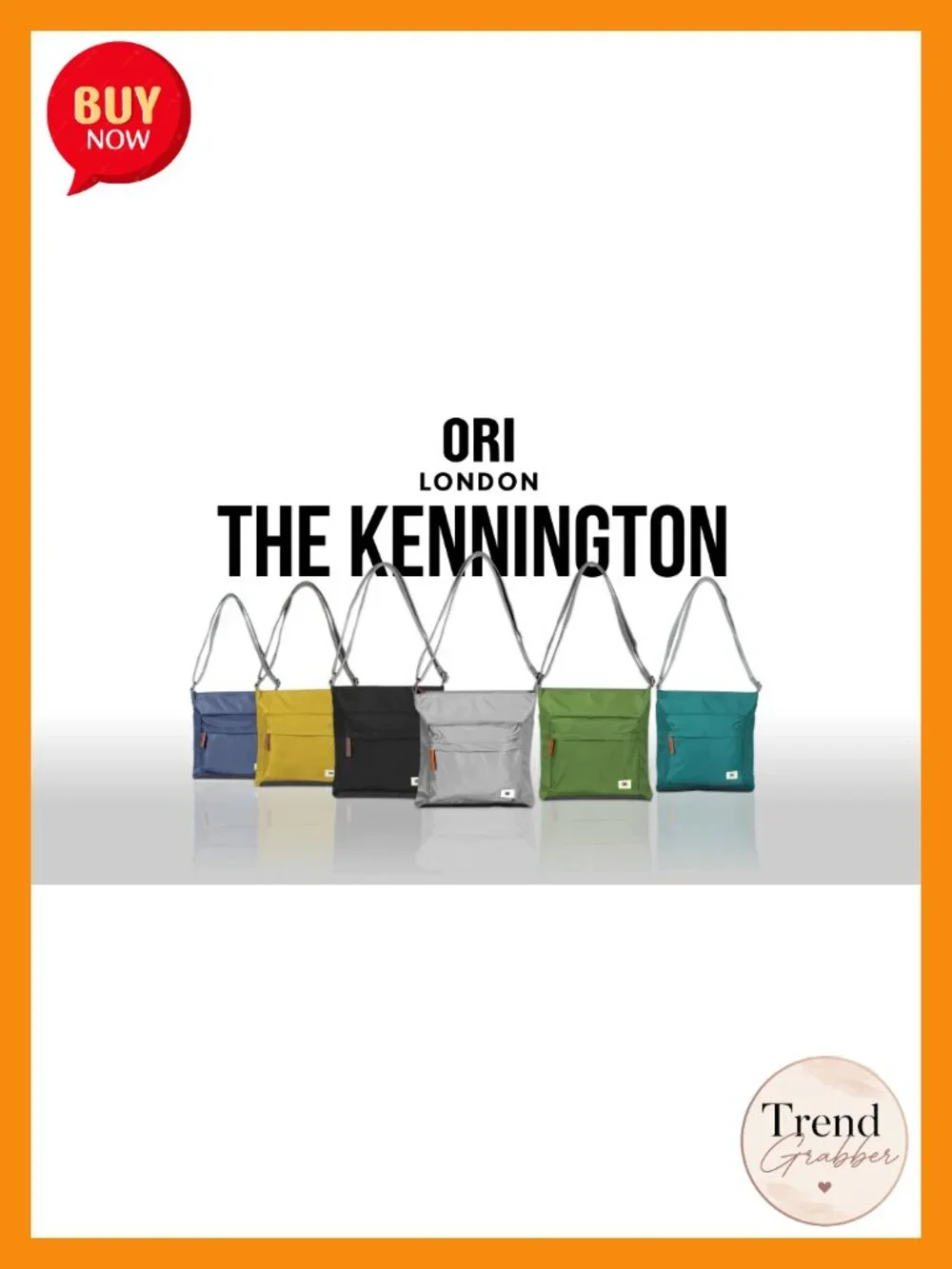 Nylon Crossbody Bag with Chunky Zippers - The Kennington - Medium
